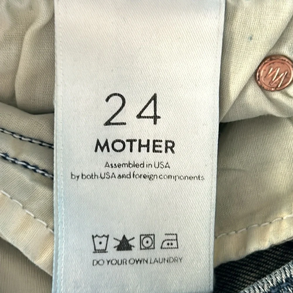 MOTHER the rascal ankle step fray jeans size 24 field of dreams